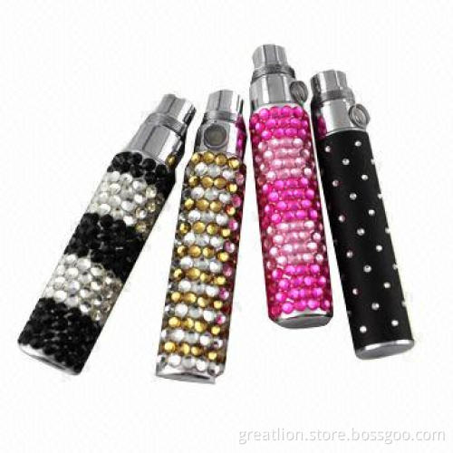 eGo/eGo-G Diamond Ladies' E-cigarette Batteries with 650mAh Capacity, 72 x 14mm Size